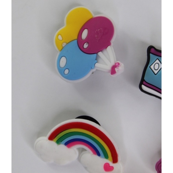 Crocs Charms (6 Piece) Rainbow High Tops Balloons Mouse Hot Air Balloon Mirror - Picture 2 of 4